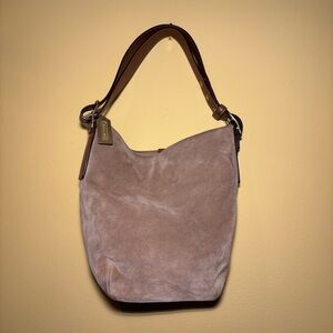 VINTAGE COACH 9187 Legacy Bag Suede Leather Brass Y2K Duffle Sac